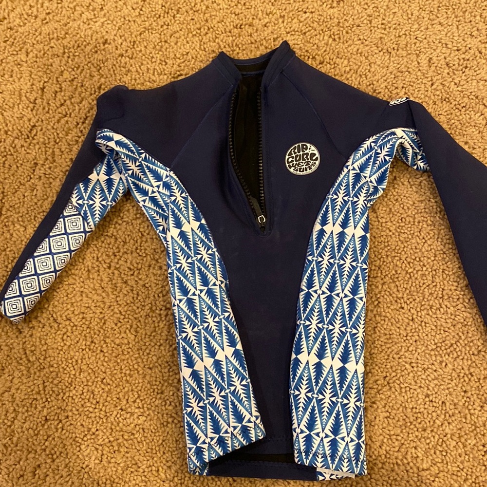 Rip curl womens swim top 1/2 zip size xs